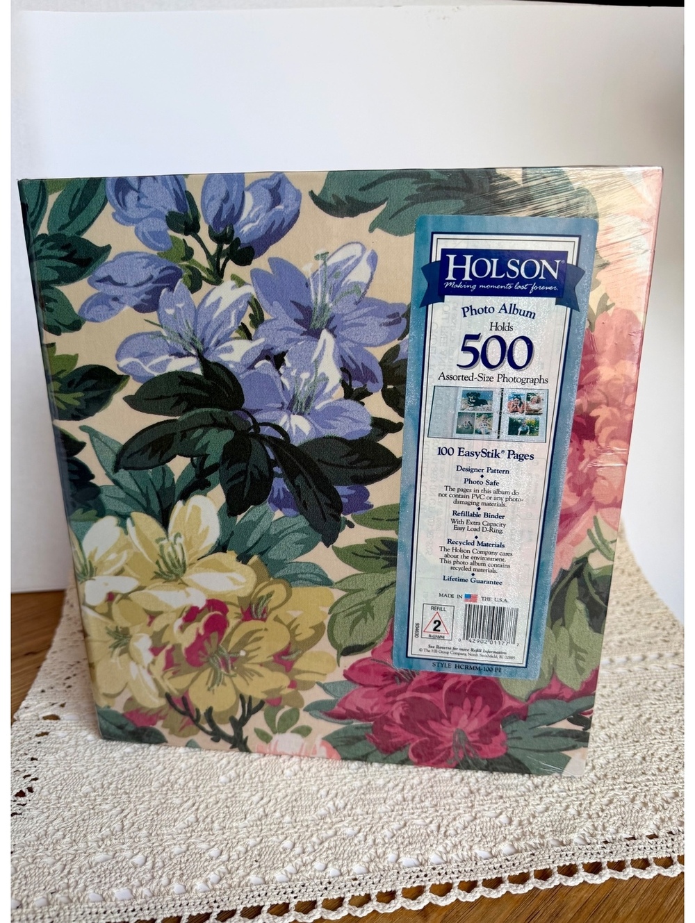 Vintage 1990s Holson Floral Photo Albums Set of 2 NOS Holds 500 Photos